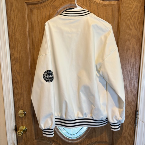 Aelfric Eden Fury Varsity Jacket Men's White Black Graphic 08 Bomber - Picture 2 of 8